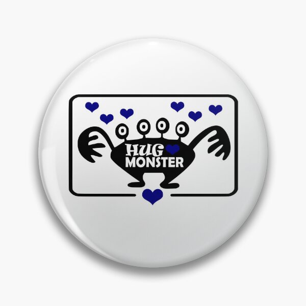 Item preview, Hug Monster / Monster Hug / Free Hugs (Navy Heart Version) designed and sold by NameThatShirt.