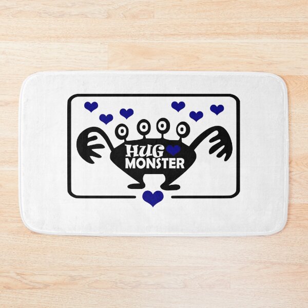 Item preview, Hug Monster / Monster Hug / Free Hugs (Navy Heart Version) designed and sold by NameThatShirt.