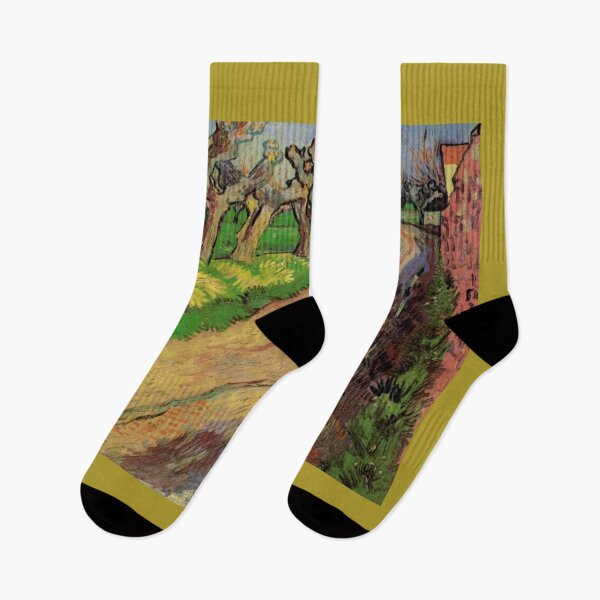 Item preview, Pollard Willows by Vincent van Gogh. Rural, country road landscape oil painting. designed and sold by naturematters.