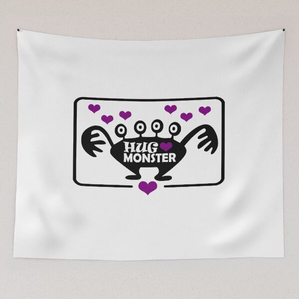 Item preview, Hug Monster / Monster Hug / Free Hugs (Purple Heart Version) designed and sold by NameThatShirt.