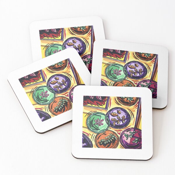 Item preview, Vaporwave Botany Biology Petri Dishes designed and sold by Shogun Paints.