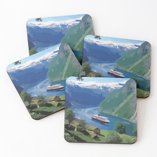 Item preview, Norway Fjords Painting designed and sold by Positive Lad.