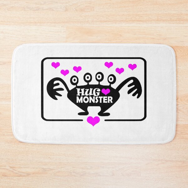 Item preview, Hug Monster / Monster Hug / Free Hugs (Fuchsia Heart Version) designed and sold by NameThatShirt.