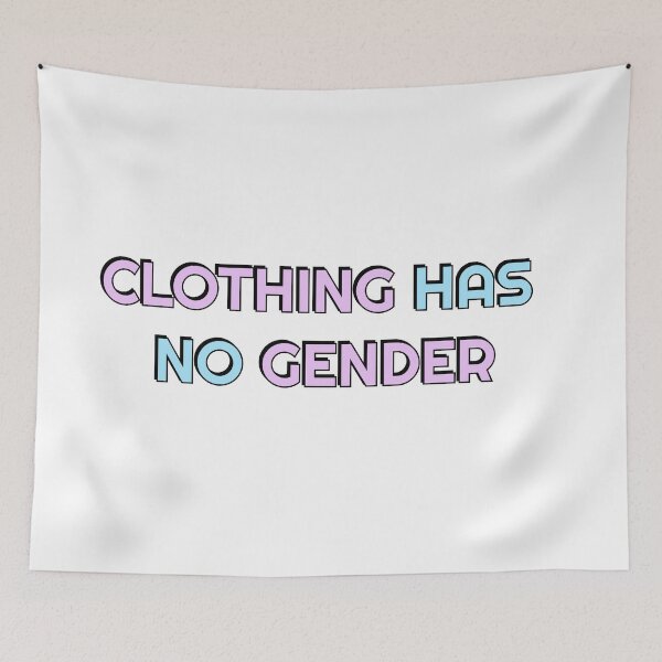 Item preview, CLOTHING HAS NO GENDER pink and blue designed and sold by Inspirationmotivation.