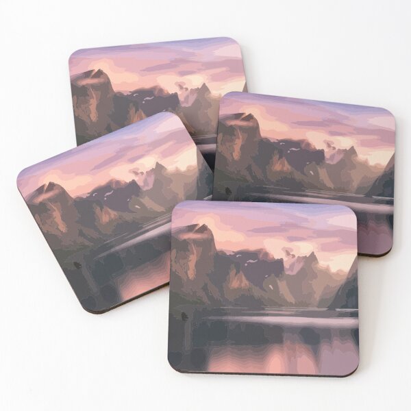 Item preview, Norway Fjords Sunset Painting designed and sold by Positive Lad.