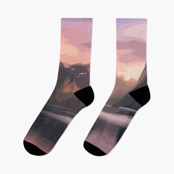 Item preview, Norway Fjords Sunset Painting designed and sold by Positive Lad.