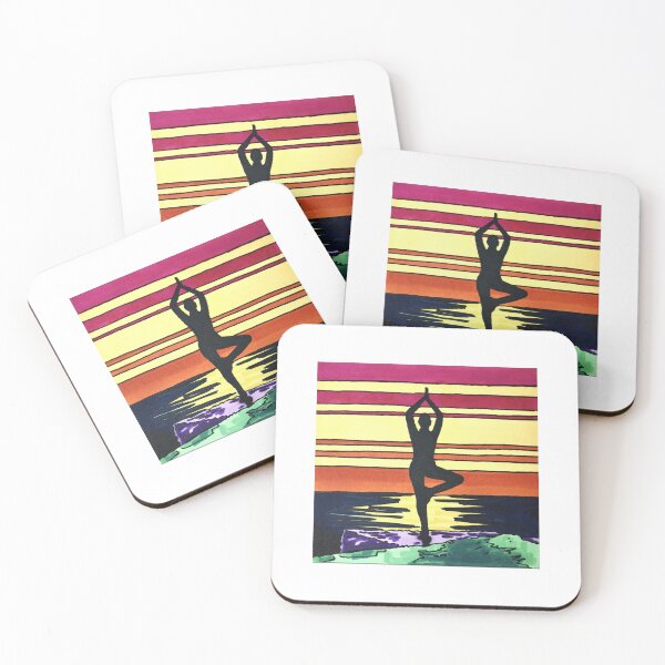 Item preview, Vaporwave Yoga Tree Pose Vrikshasana designed and sold by Shogun Paints.
