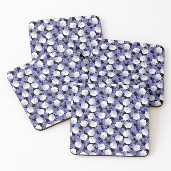 Item preview, Moonflowers - lavender on black designed and sold by MarcyBrennanArt.