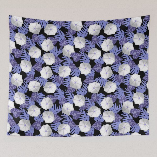 Item preview, Moonflowers - lavender on black designed and sold by MarcyBrennanArt.