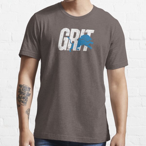 Smack Apparel Detroit Grit T-Shirt for Detroit Football Fans Short Sleeve / 2XL / Gray