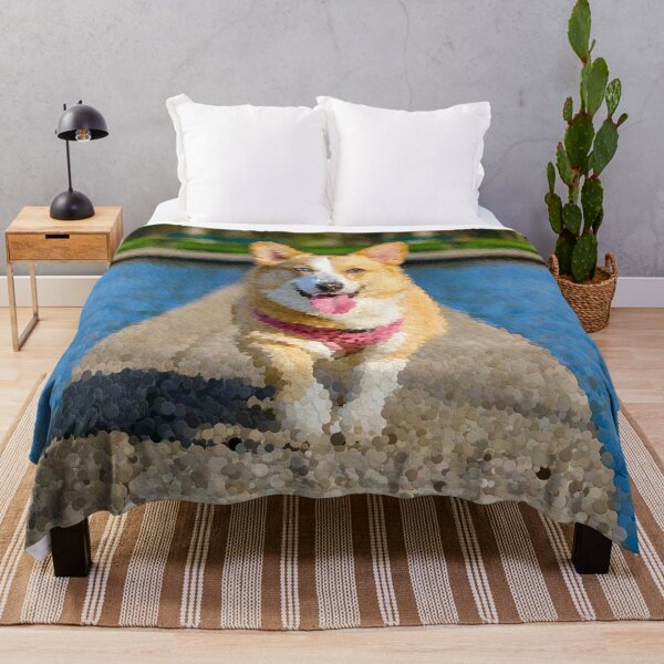 Item preview, Welsh Corgi Strutting by the Water designed and sold by MathenaArt.