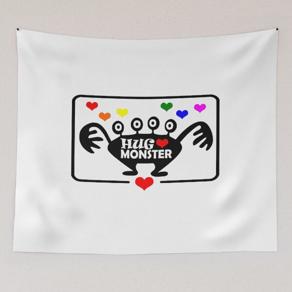 Item preview, Hug Monster / Monster Hug / Free Hugs (Pride Heart Version) designed and sold by NameThatShirt.