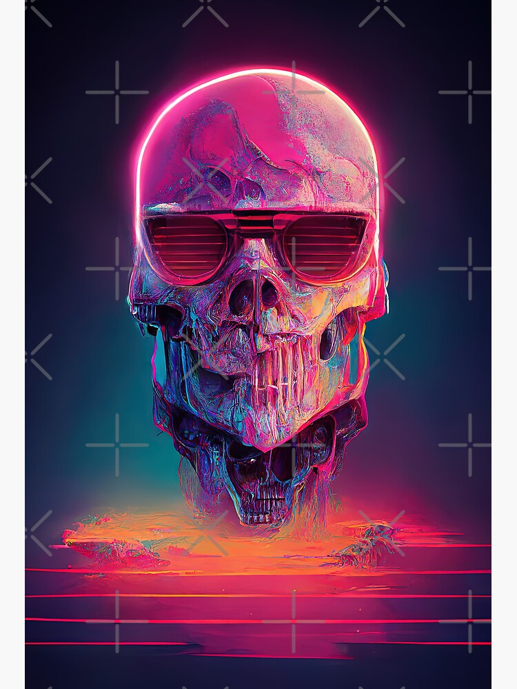 Synthwave Skull