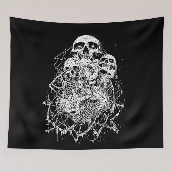 Item preview, Death Skeleton Tentacles Skulls black & white designed and sold by DRK7DSGN.