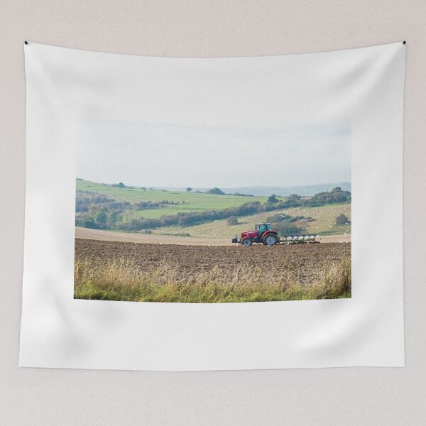 Item preview, Tractor Ploughing Field designed and sold by Sue Robinson.