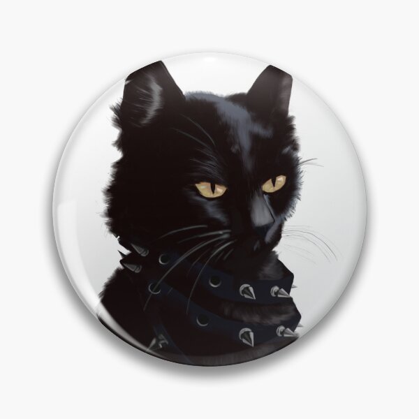 Item preview, Black cat with spiked collar | BLACK CAT  designed and sold by Sleepyklee.