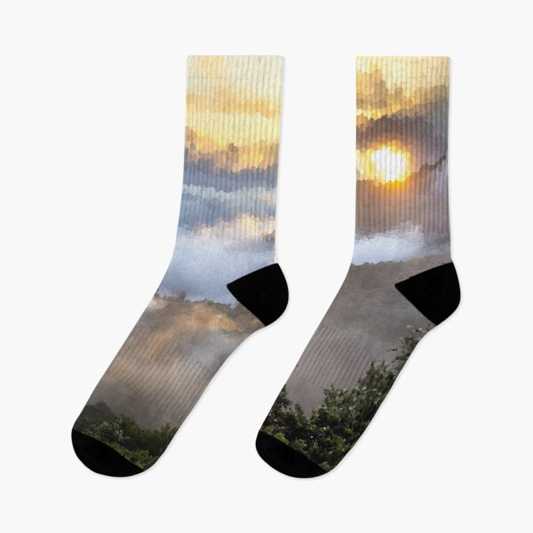 Item preview, Misty Mountain Sunrise designed and sold by MathenaArt.