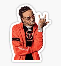 quavo fan art painting Sticker