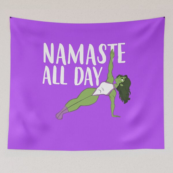 Item preview, Namaste All Day She Hulk Yoga Jennifer Walters designed and sold by NerdCulture.
