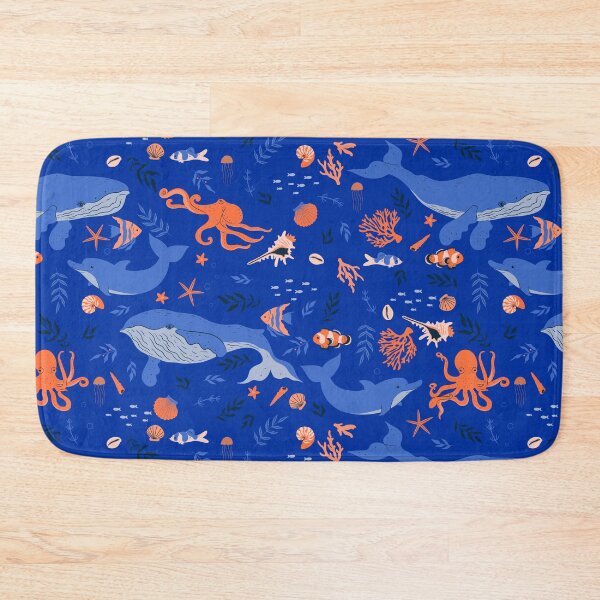 Item preview, pattern with underwater marine animals designed and sold by burbura.