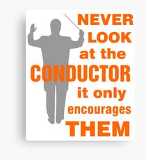 Funny Music Conductor Canvas Print