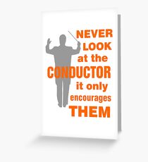 Funny Music Conductor Greeting Card