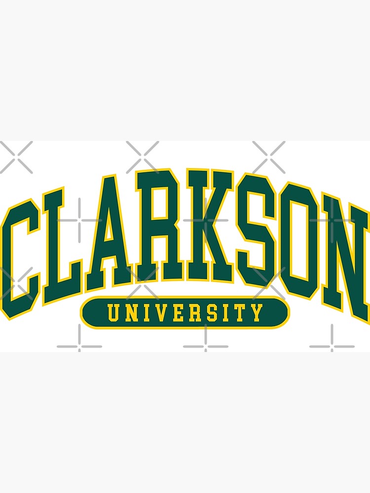 "clarkson university college font curved" Poster for Sale by