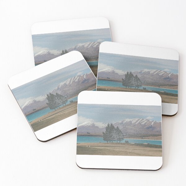 Item preview, Lake Tekapo Pukaki Mountain Landscape Design Painting  designed and sold by randomtdesigns.