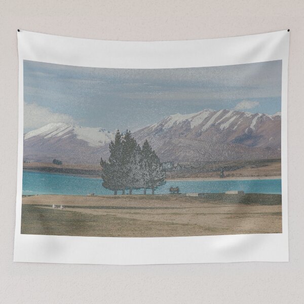 Item preview, Lake Tekapo Pukaki Mountain Landscape Design Painting  designed and sold by randomtdesigns.