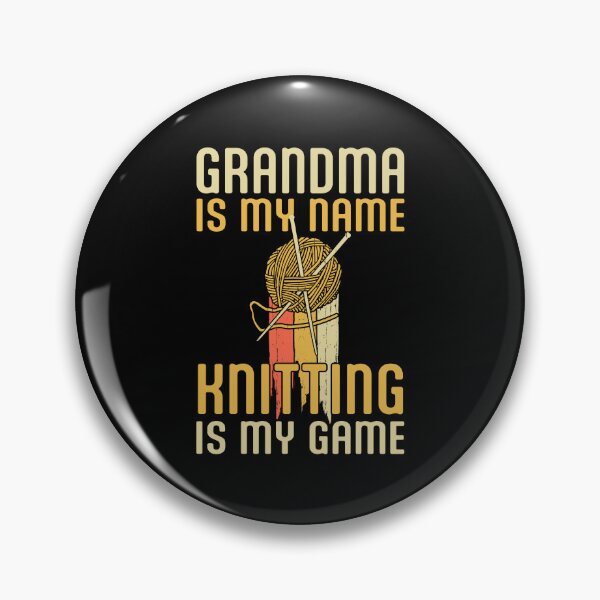 Item preview, Knitting is my Game Retro Yarn Knit, Funny Grandma is My Name Knitter Tshirt designed and sold by PrintOfi.