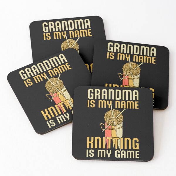 Item preview, Knitting is my Game Retro Yarn Knit, Funny Grandma is My Name Knitter Tshirt designed and sold by PrintOfi.