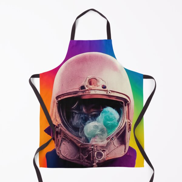 Item preview, Retro Astronaut Blowing Blue Smoke - LGBTQ+ designed and sold by The Oracle of Surrealism Sublime Consciousness.