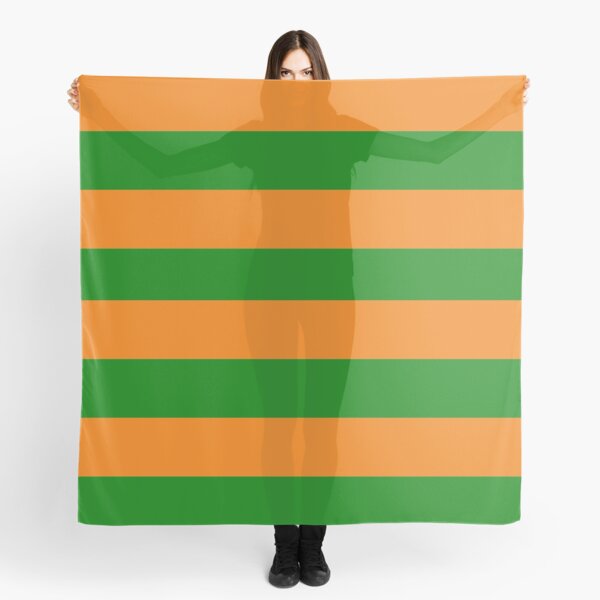 Florida AM orange and green striped pattern Scarf