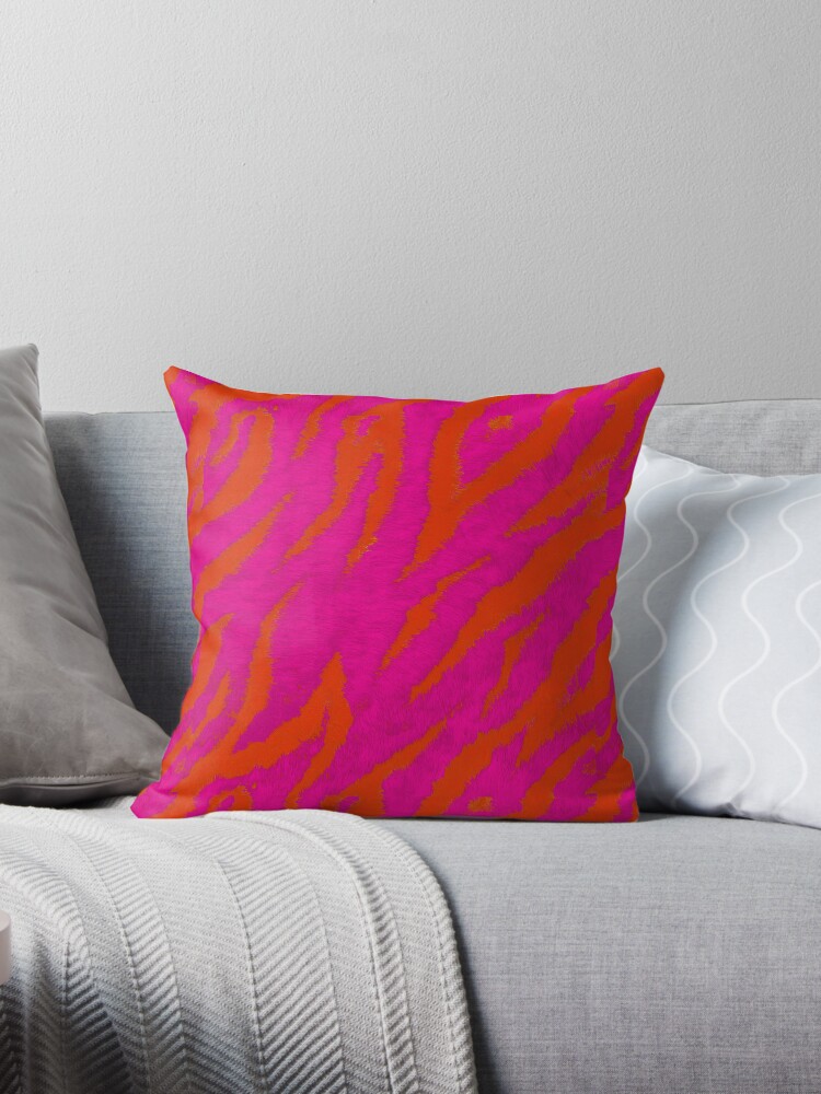 Neon pink sale pillow