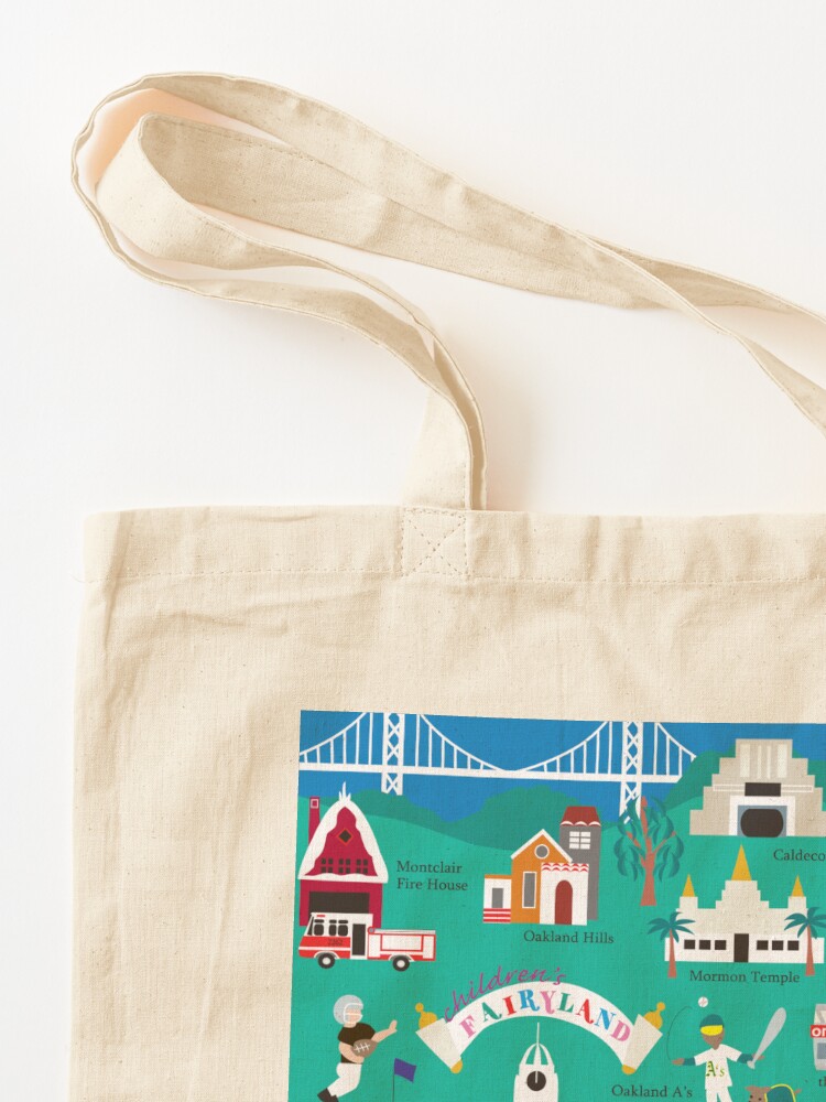 Alternate view of Oakland, California - Collage Illustration by Loose Petals Tote Bag