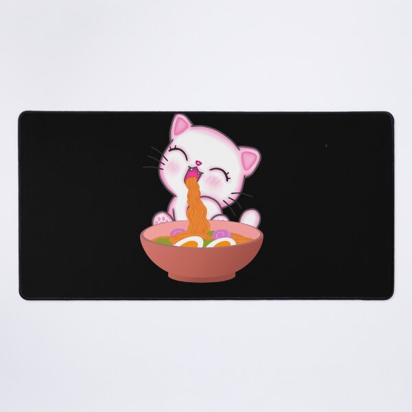 Item preview, Cute Cat eating Noodles designed and sold by Angelle55.
