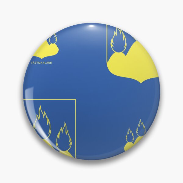 Item preview, Västmanland Fire Mountain, Blue and Yellow Pattern (Sweden/ Svenska landskap) designed and sold by Landskapsbutiken .com.