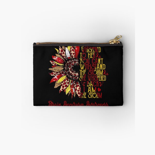 Item preview, I Am The Storm Sunflower Leopard Brain Aneurysm Awareness designed and sold by rechardtee.