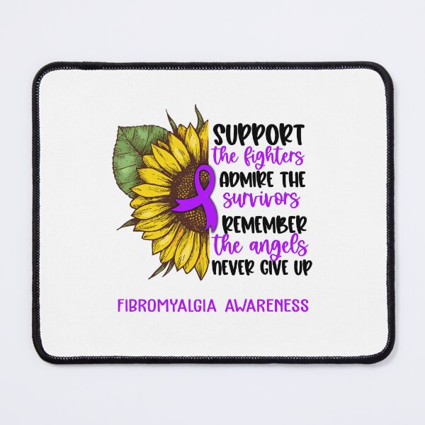 Item preview, Fibromyalgia Awareness - Support the Fighters Admire the Survivors Remember the Angels Never Give Up designed and sold by whlrcheryl.