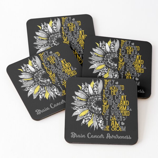 Item preview, I Am The Storm Sunflower Leopard Brain Cancer Awareness designed and sold by rechardtee.