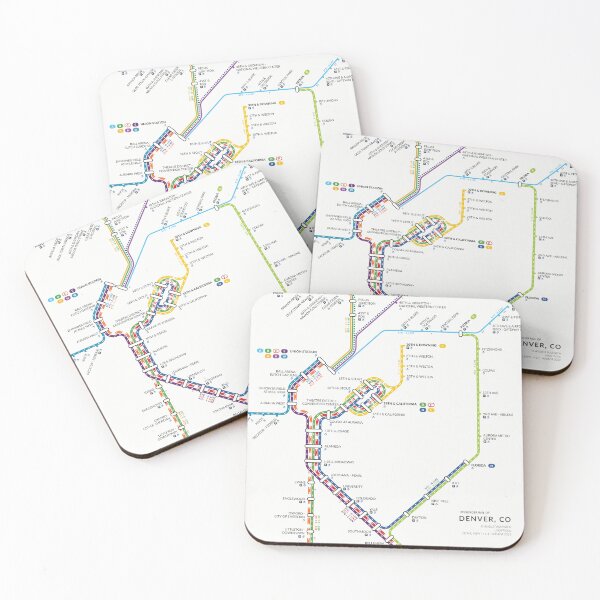 Item preview, Denver, CO - DETAIL VIEW Passenger Rail designed and sold by AugustRMaps.