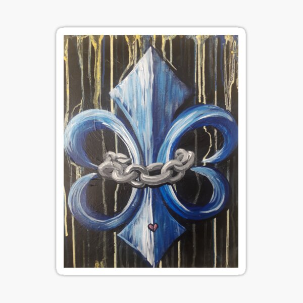 Deconstructed fleur de lis Sticker