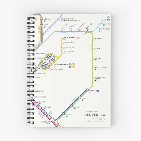 Item preview, Denver, CO - DETAIL VIEW Passenger Rail designed and sold by AugustRMaps.