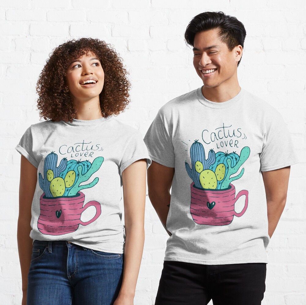 Cactus Lover Pink - Home sweet home Classic T-Shirt