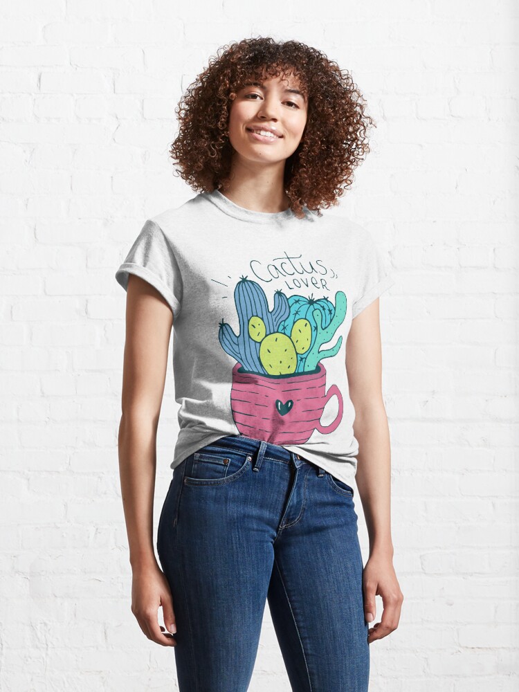 Alternate view of Cactus Lover Pink - Home sweet home Classic T-Shirt
