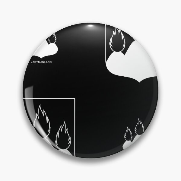 Item preview, Västmanland Fire Mountain, Black and White Pattern (Sweden/ Svenska landskap) designed and sold by Landskapsbutiken .com.