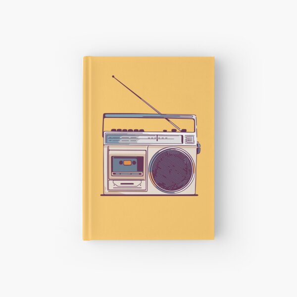 Retro Radio Boombox Hardcover Journal