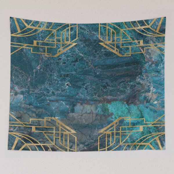 Item preview, Elegant Marble - Art Deco Bleu designed and sold by marbleco.