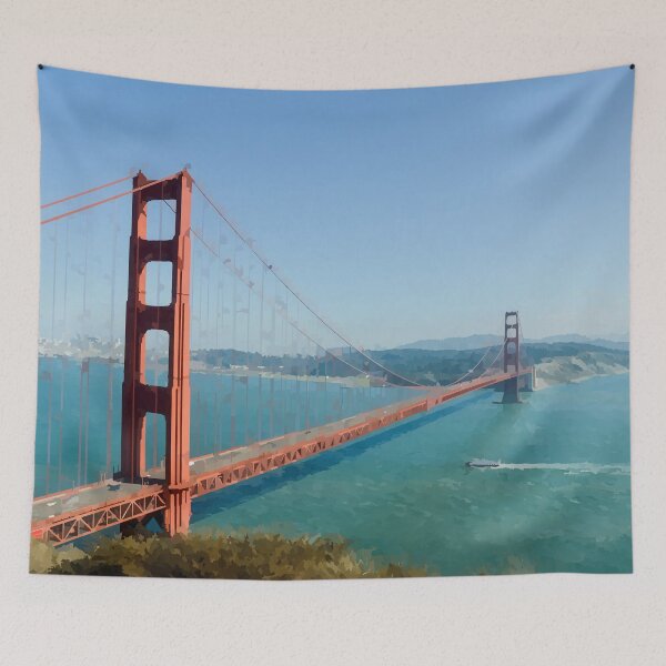 Item preview, Golden Gate Bridge - Watercolor Style designed and sold by WWWC2288.