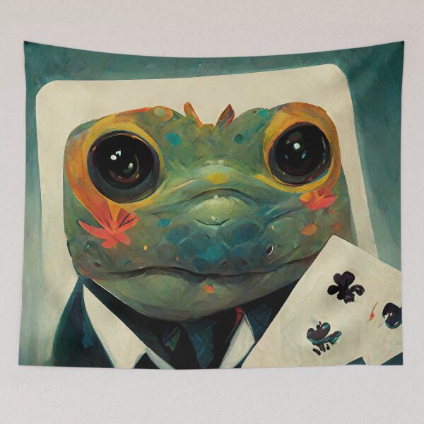 Item preview, Poker Frog designed and sold by Space Frog Art ⭐⭐⭐⭐⭐.